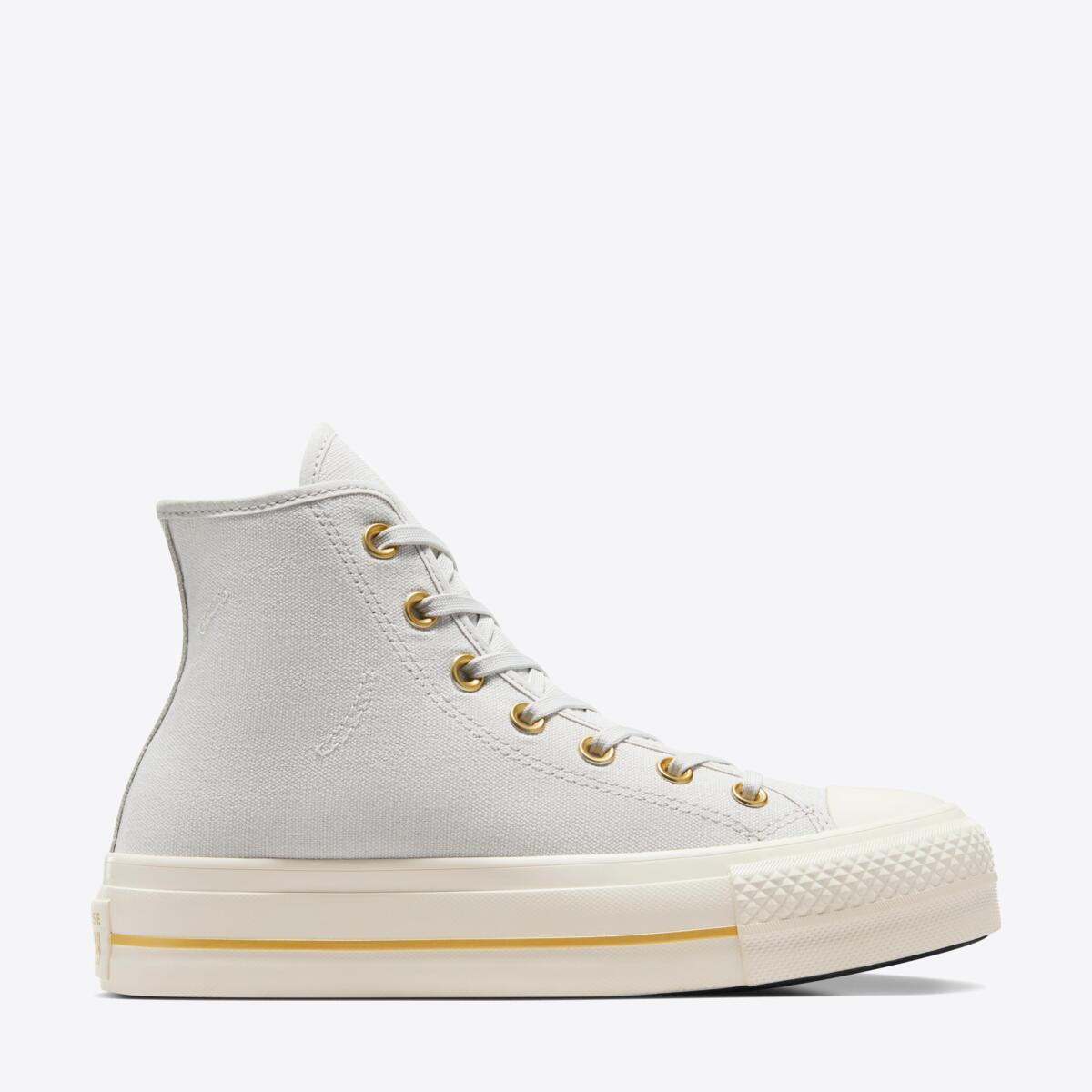 CONVERSE CT Lift Tailored Lines Hi Barely Grey/Egret/Gold - Image 9