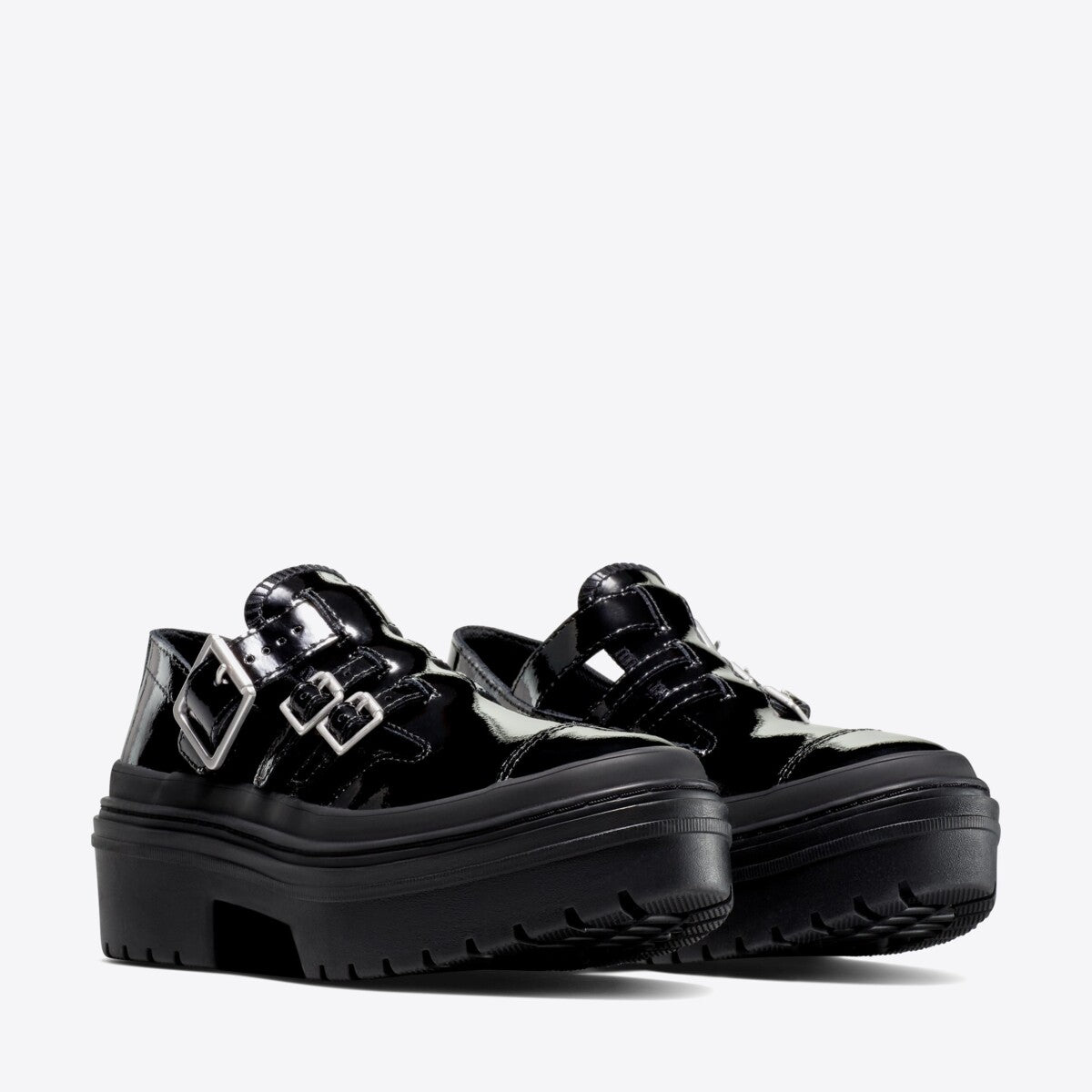 CONVERSE CT Lugged Heel Mary Jane Platform Black/Black - Image 5