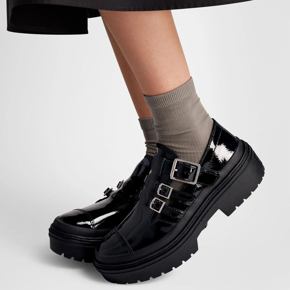 CONVERSE CT Lugged Heel Mary Jane Platform Black/Black - Image 8