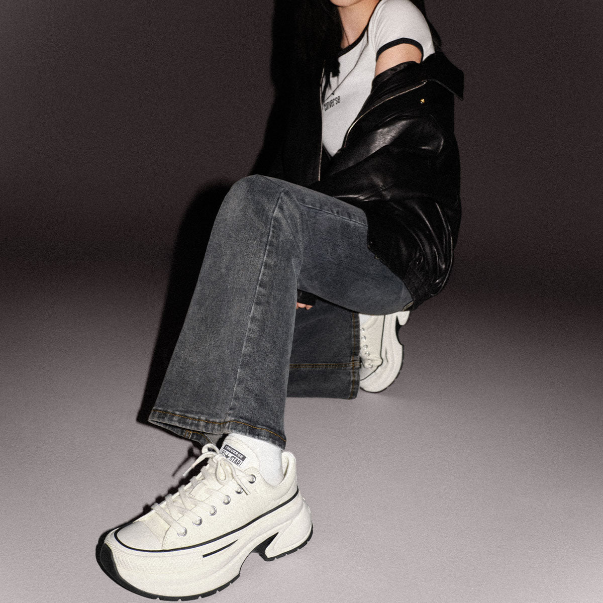 CONVERSE Run Star Crush Low Egret/Egret/Black - Image 0