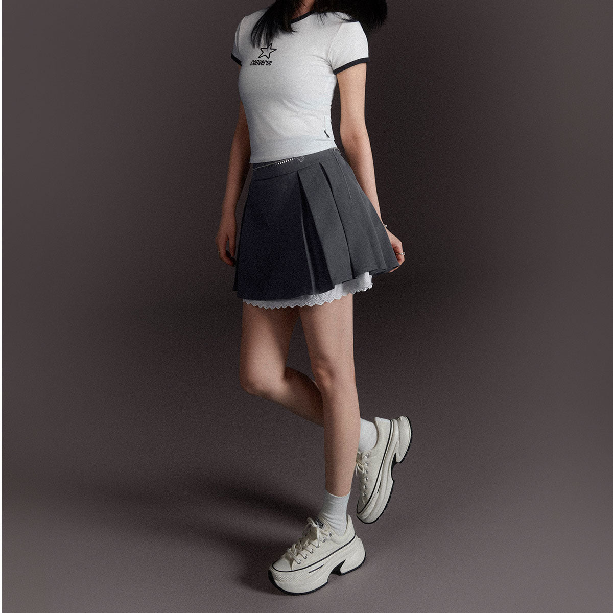 CONVERSE Run Star Crush Low Egret/Egret/Black - Image 0