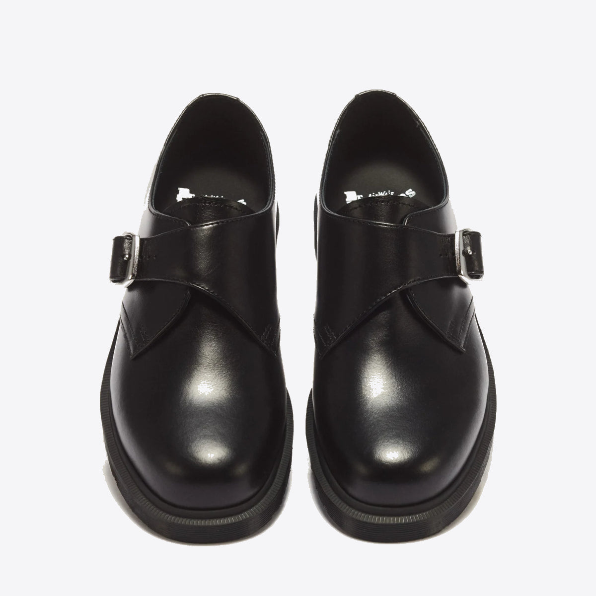 DR MARTENS 1461 Buckle Monk Shoe Black Analine - Image 0