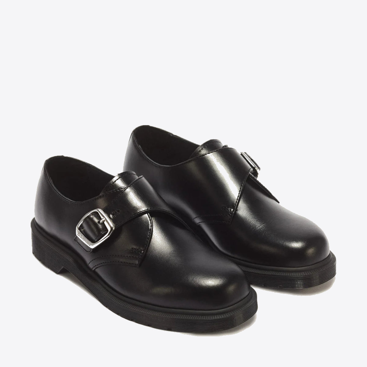 DR MARTENS 1461 Buckle Monk Shoe Black Analine - Image 0