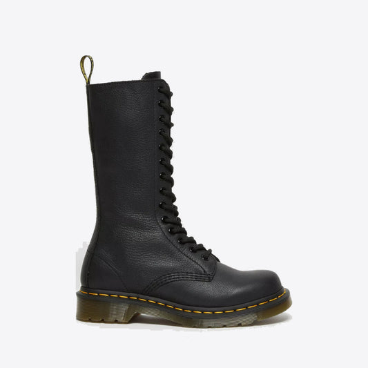 DR MARTENS 1B99 14 Eye Zip Boot Black Virginia - Image 1
