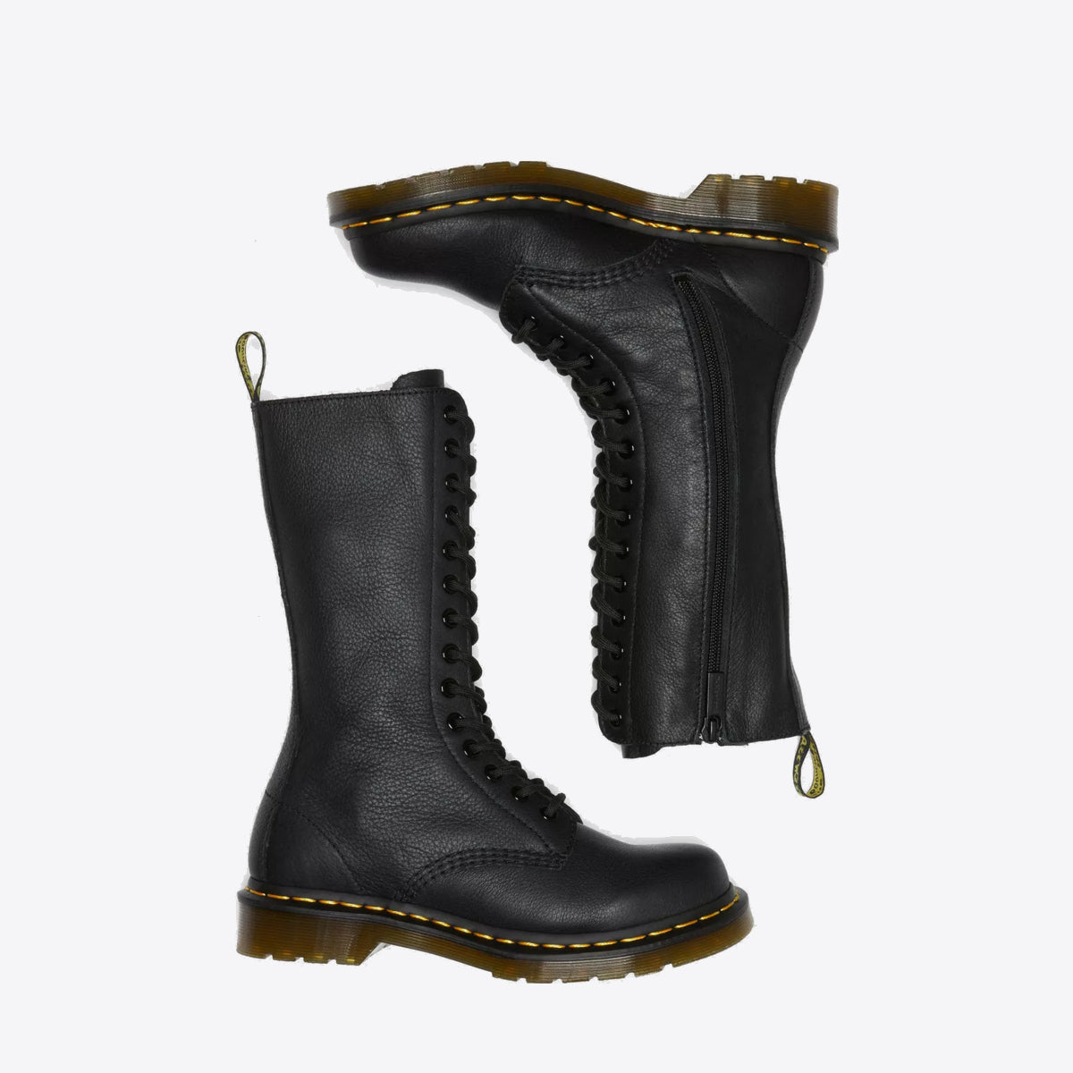 DR MARTENS 1B99 14 Eye Zip Boot Black Virginia - Image 3