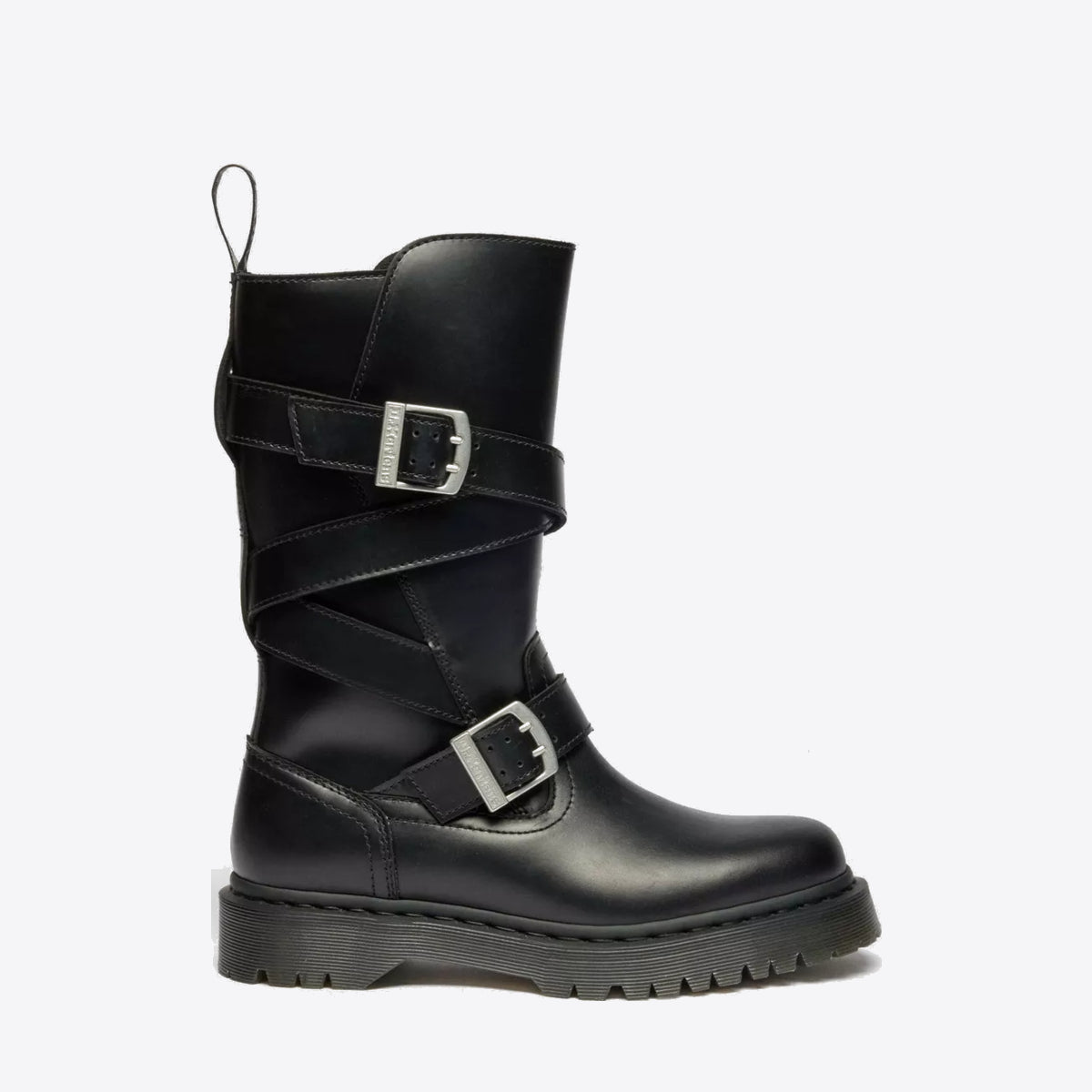 DR MARTENS Anistone Strap High Boot Black Orleans - Image 0