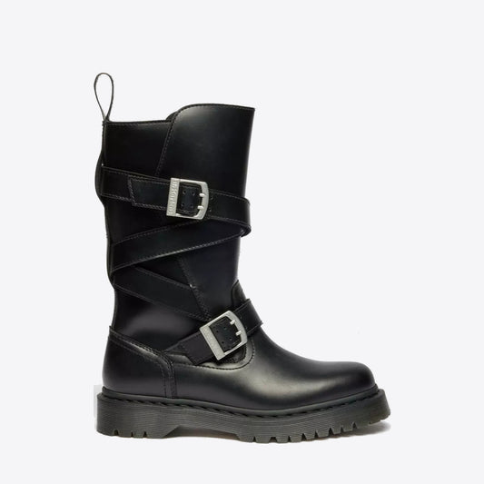 DR MARTENS Anistone Strap High Boot Black Orleans - Image 0