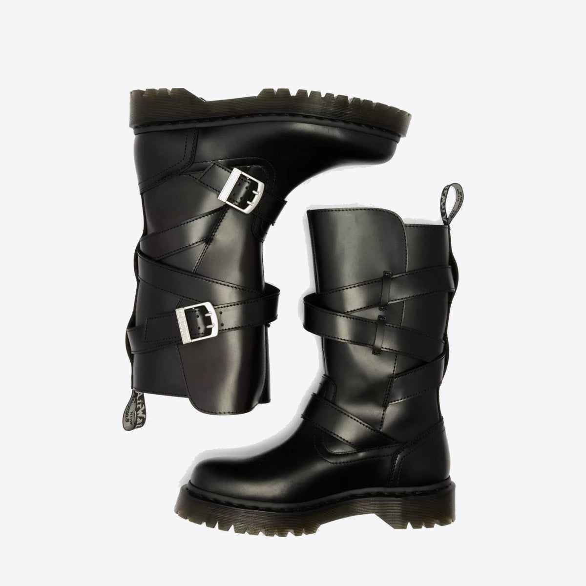 DR MARTENS Anistone Strap High Boot Black Orleans - Image 0