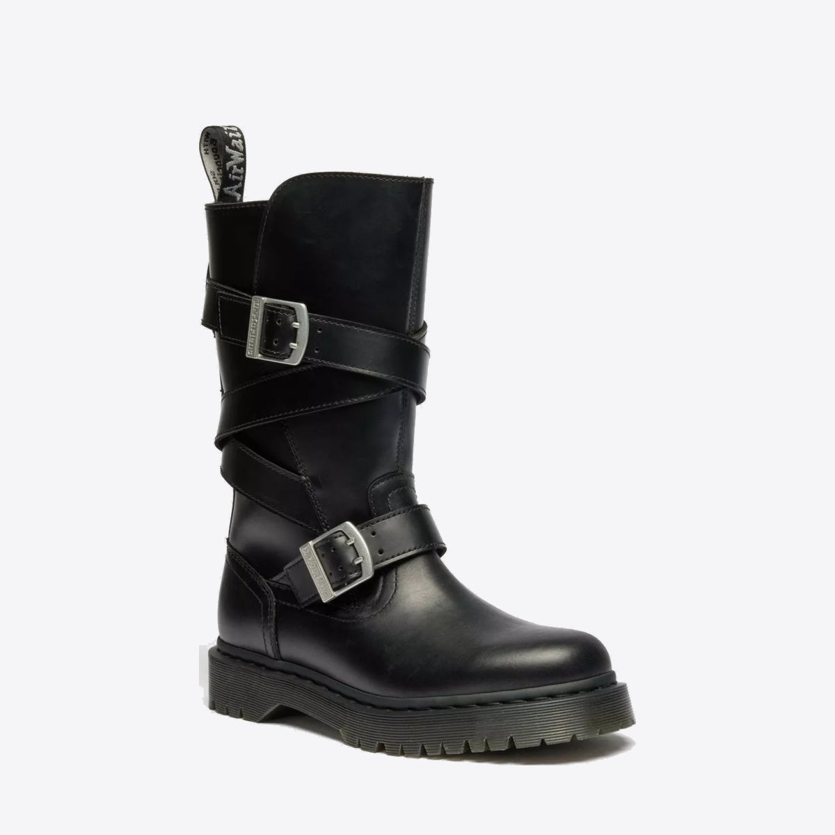 DR MARTENS Anistone Strap High Boot Black Orleans - Image 0