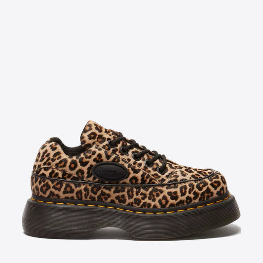 DR MARTENS Buzz 5-Eye Leopard Shoe Light Tan - Image 1