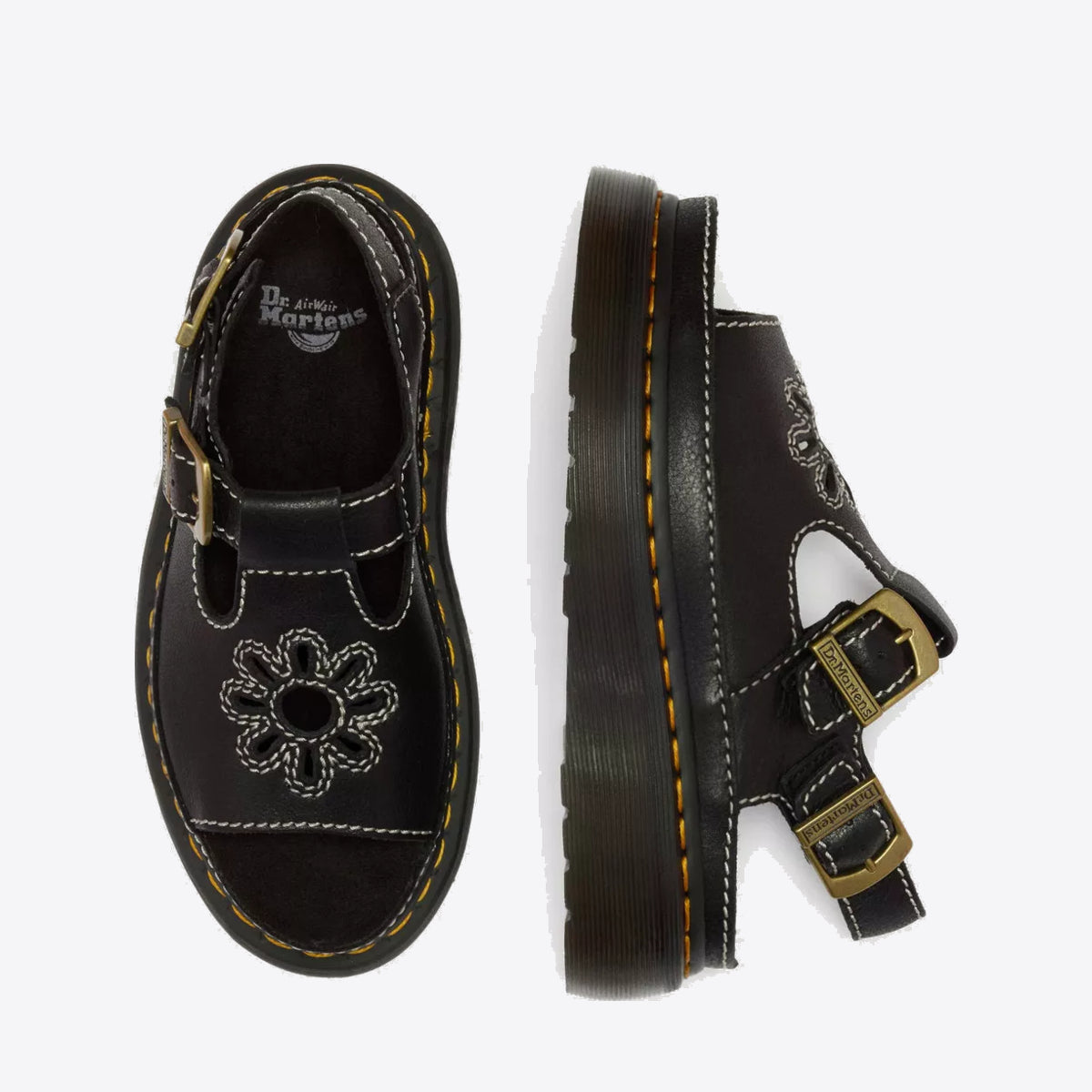DR MARTENS Dunnet Flower Sandal Black AR Rogue - Image 0