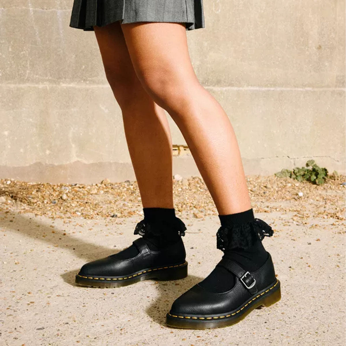 DR MARTENS Elphie Mary Jane Shoe Black Virginia - Image 13