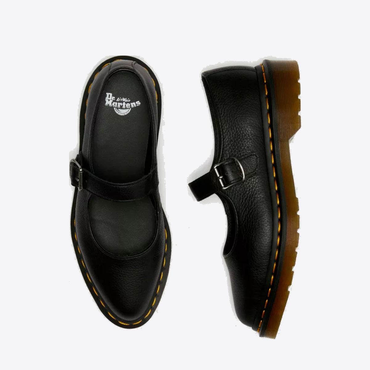 DR MARTENS Elphie Mary Jane Shoe Black Virginia - Image 6