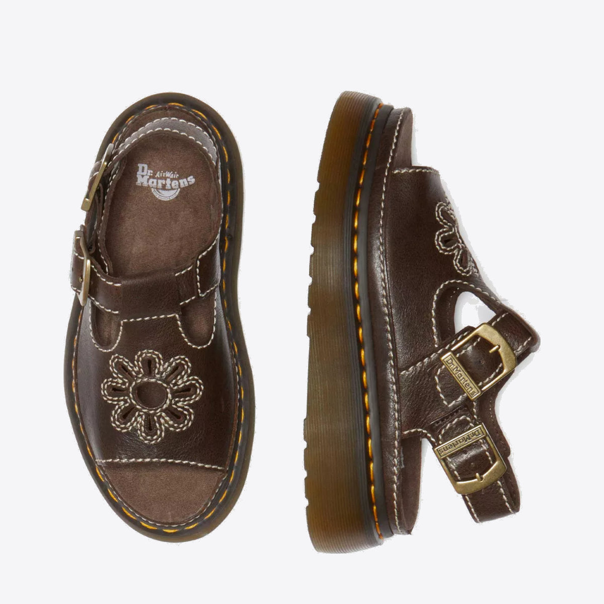 DR MARTENS Flower Dunnet Rogue Kelp Brown - Image 0
