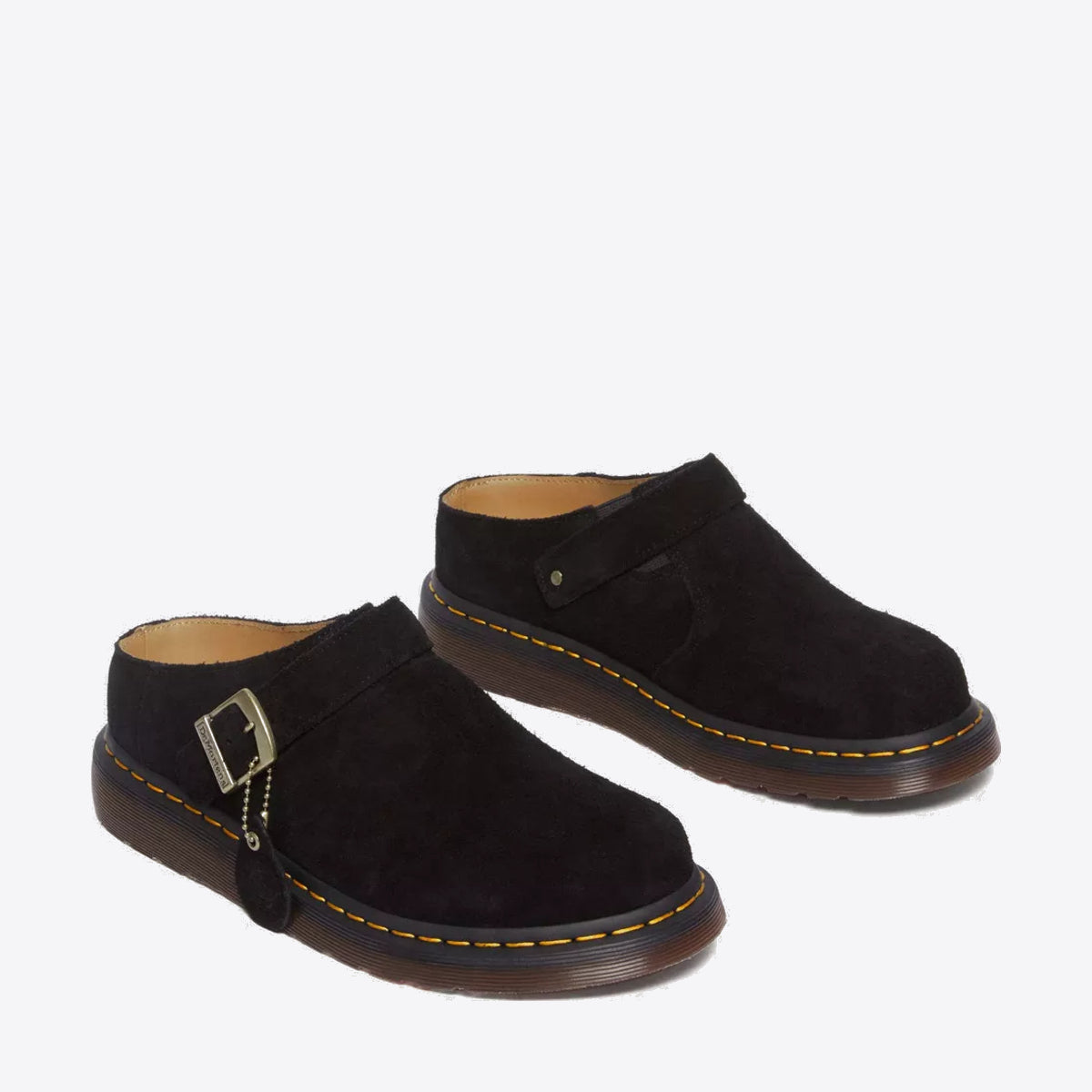 DR MARTENS Isham Desert Oasis Suede Mules Black - Image 6