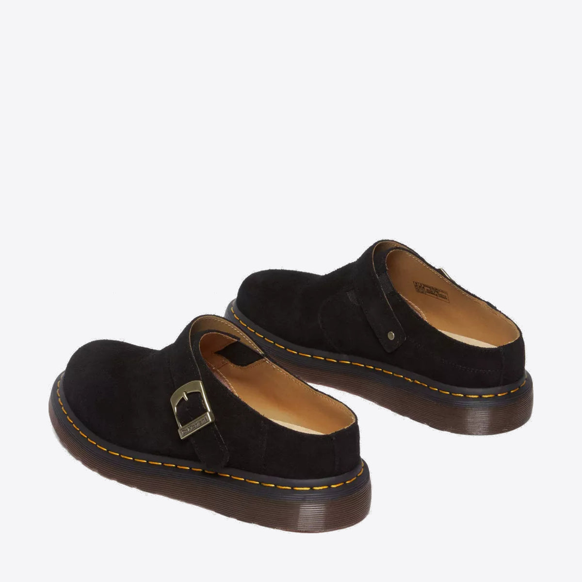 DR MARTENS Isham Desert Oasis Suede Mules Black - Image 7