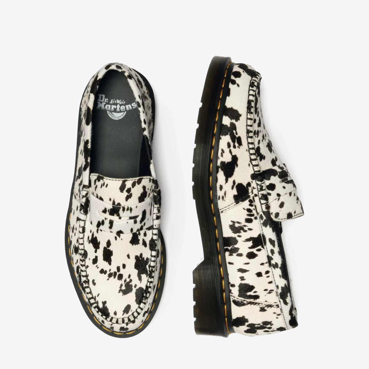 DR MARTENS Penton Dalmatian Print Loafer Cream/Black/Dalmatian Print Hair On - Image 0