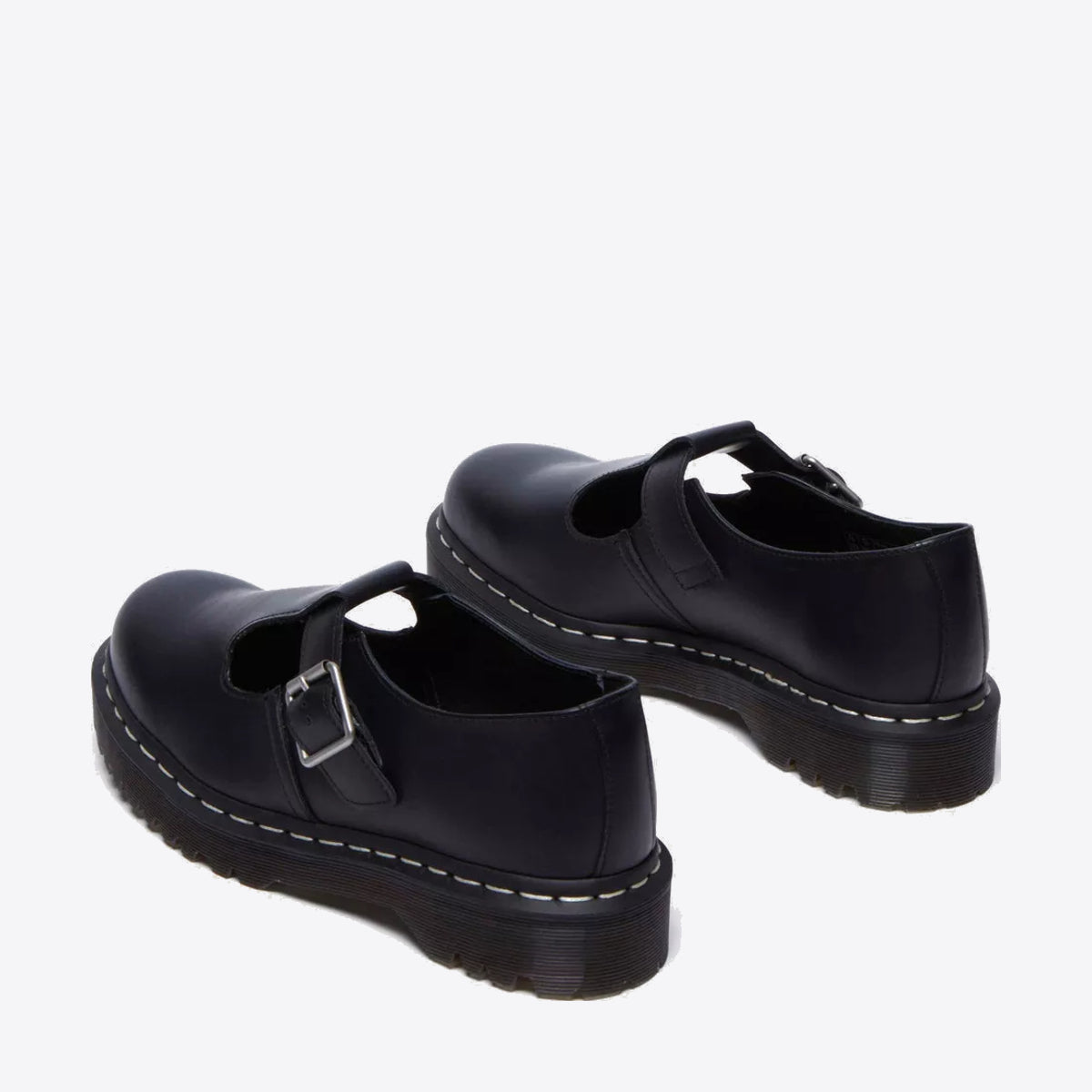 DR MARTENS Polley Bex T-Bar Shoe Black Polished Smooth - Image 8