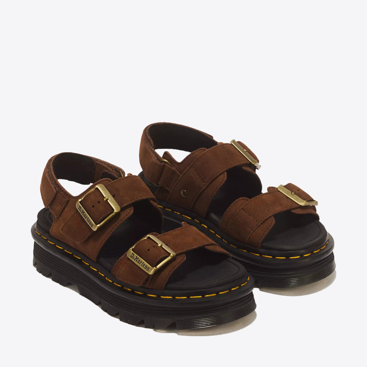 DR MARTENS Zebzag Sandal Sepia Brown Tumbled Nubuck - Image 0