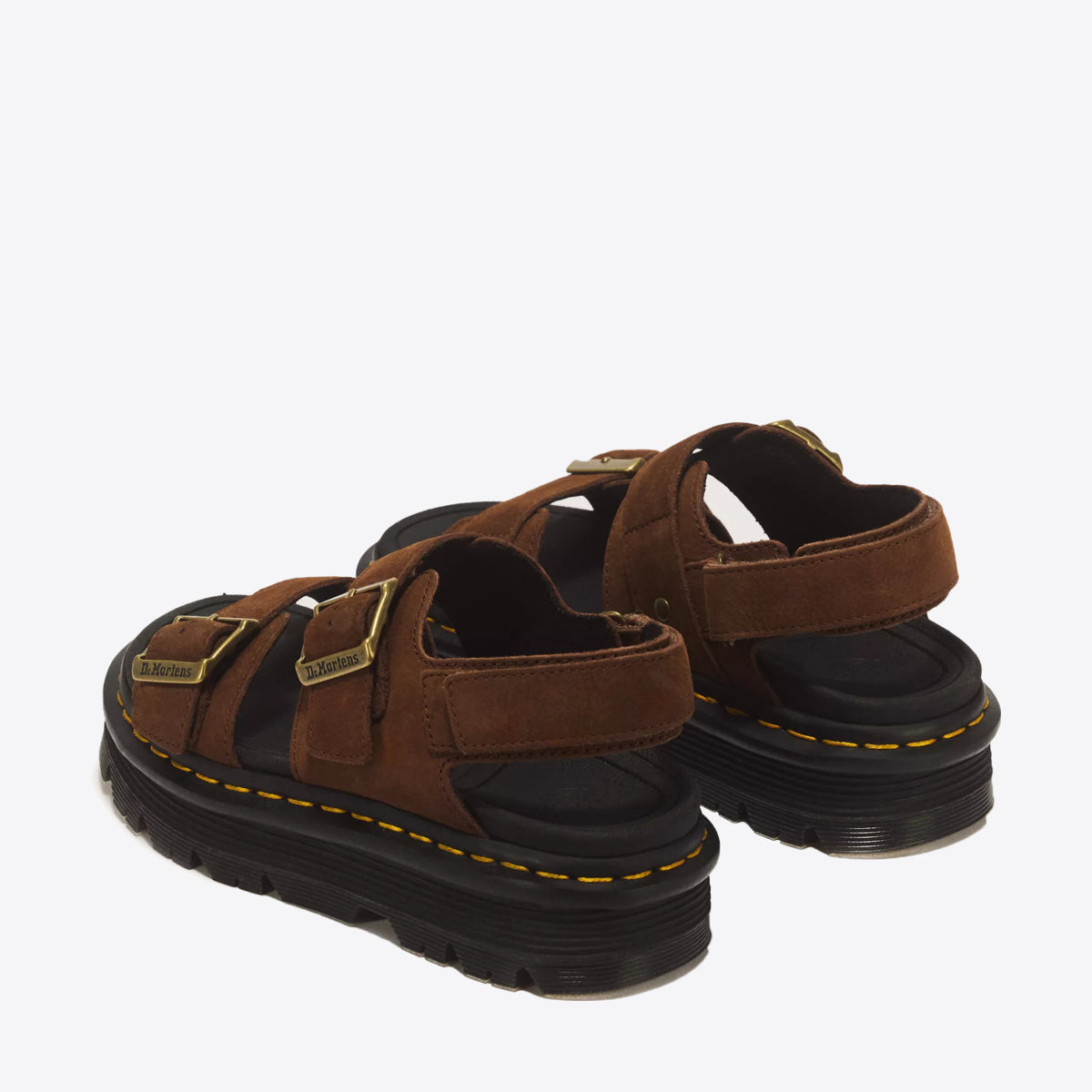 DR MARTENS Zebzag Sandal Sepia Brown Tumbled Nubuck - Image 0