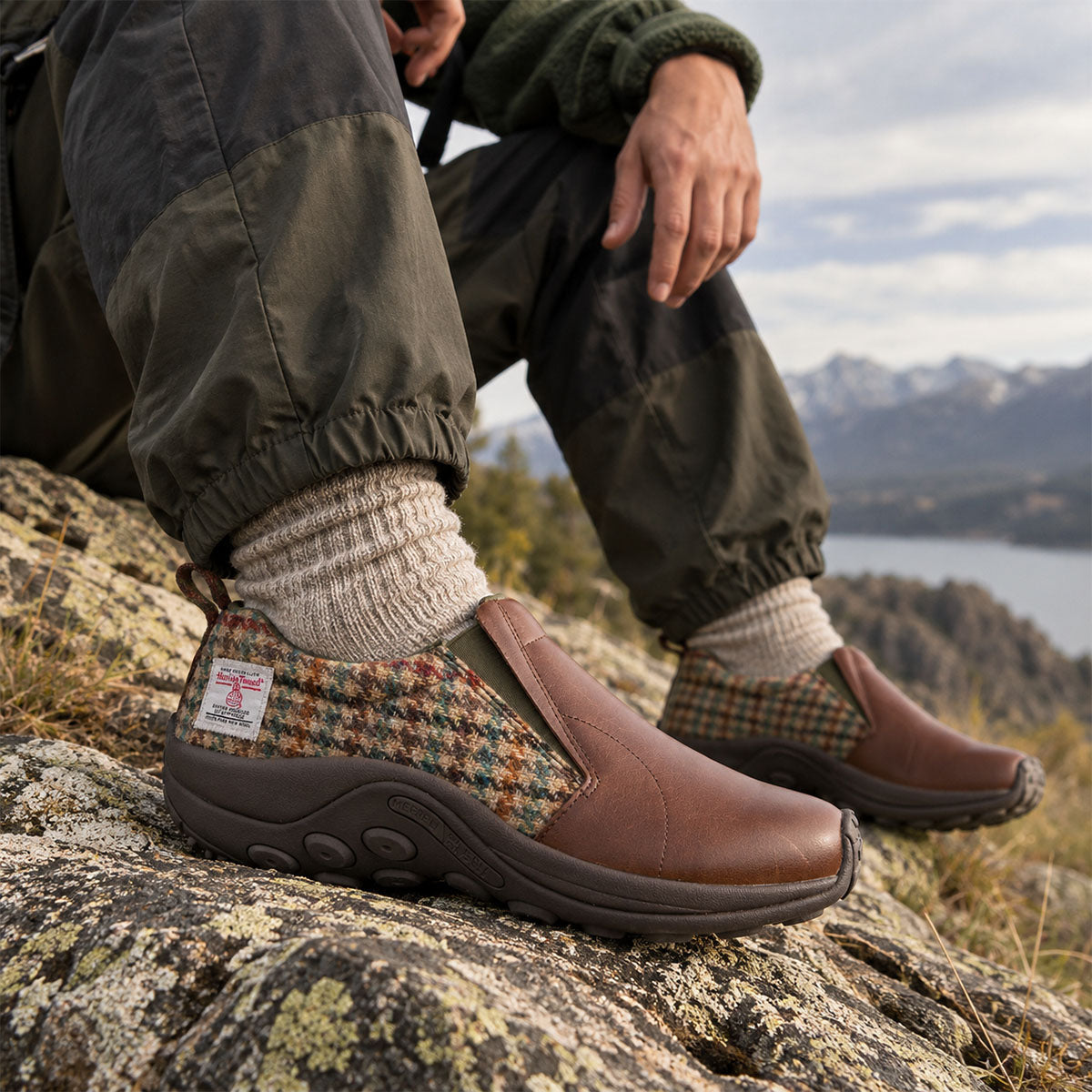 MERRELL Jungle Moc x Harris Tweed Men Dark Walnut - Image 0