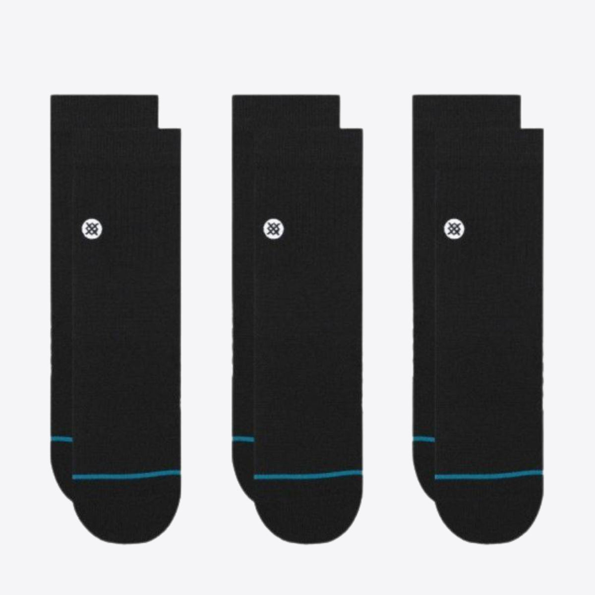 STANCE Icon Quarter Sock 3 Pack Black - Image 0