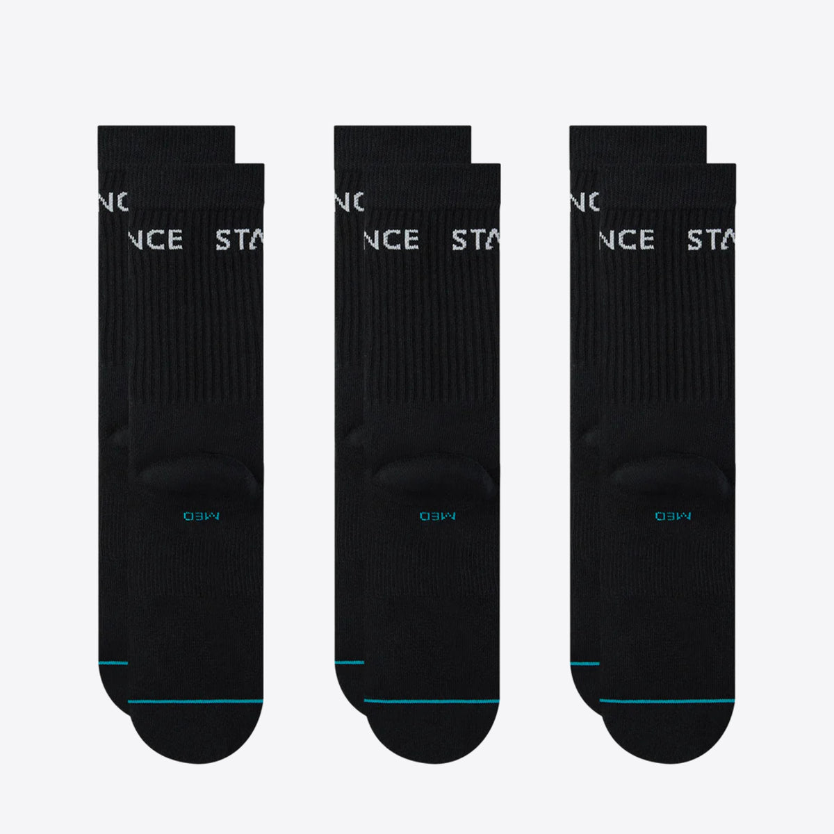 STANCE Origin 3 Pack Crew Black - Image 1