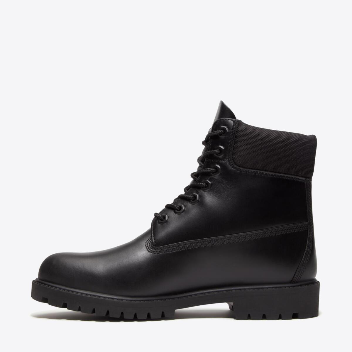 TIMBERLAND Mens 6-Inch Heritage Waterproof Boot Blackout Full Grain - Image 6