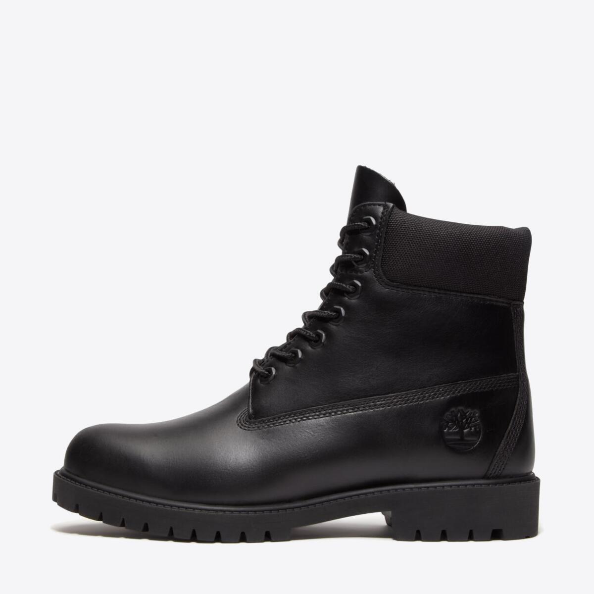 TIMBERLAND Mens 6-Inch Heritage Waterproof Boot Blackout Full Grain - Image 7