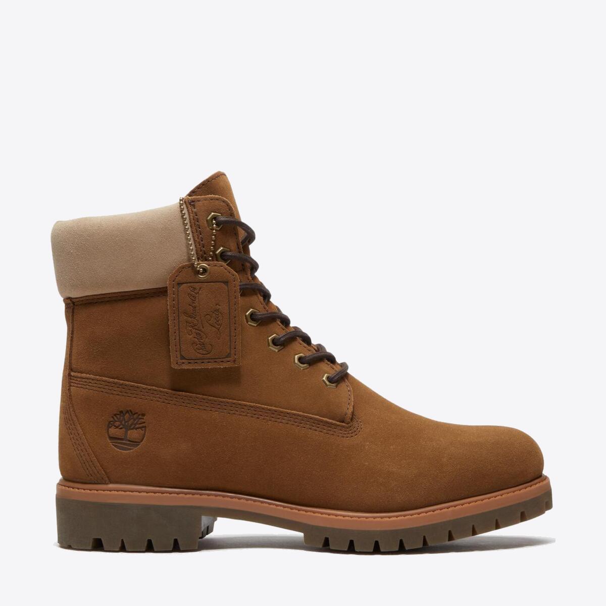 TIMBERLAND Mens 6-Inch Heritage Waterproof Boot Medium Brown Suede - Image 1