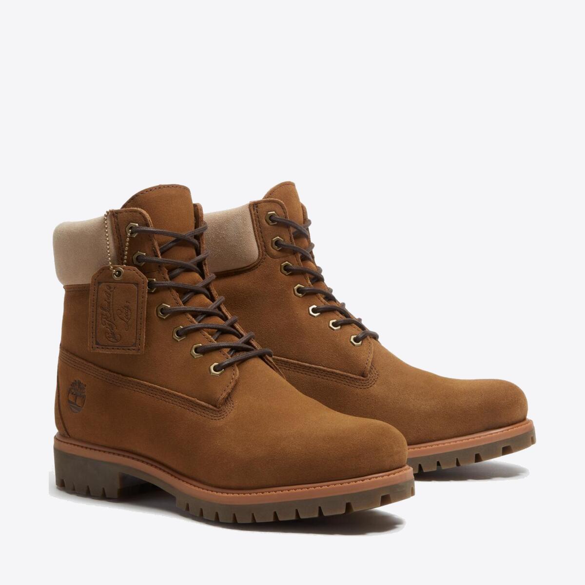 TIMBERLAND Mens 6-Inch Heritage Waterproof Boot Medium Brown Suede - Image 2