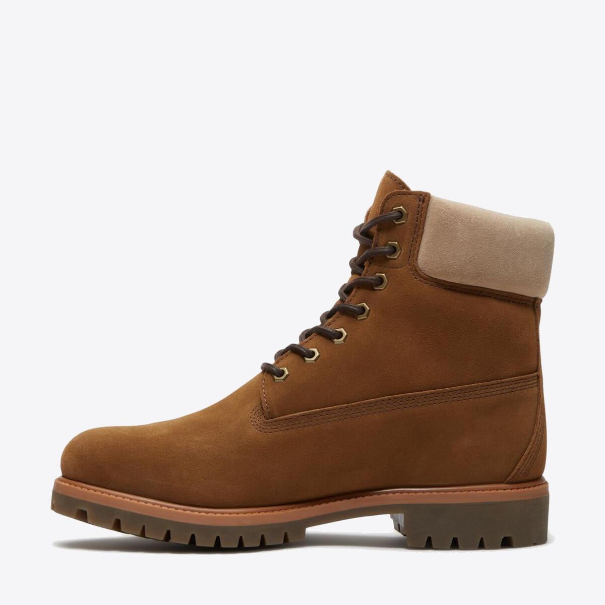 TIMBERLAND Mens 6-Inch Heritage Waterproof Boot Medium Brown Suede - Image 6