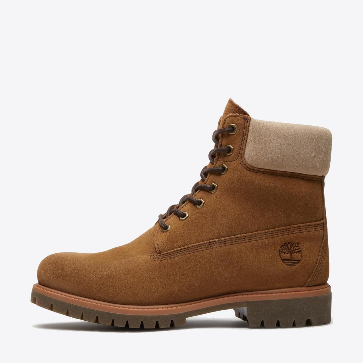 TIMBERLAND Mens 6-Inch Heritage Waterproof Boot Medium Brown Suede - Image 9