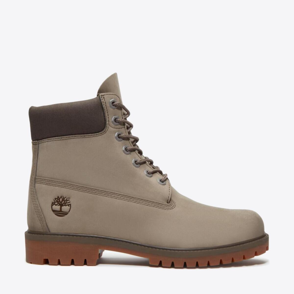 TIMBERLAND Mens 6-Inch Heritage Waterproof Boot Olive Nubuck - Image 1