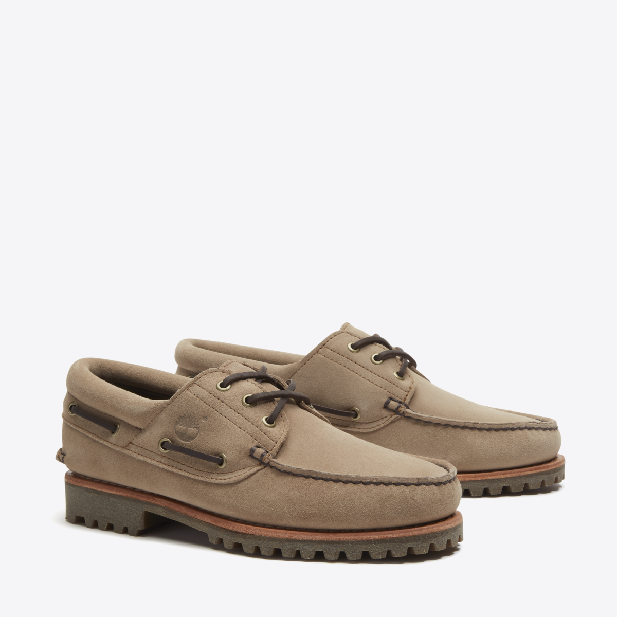 TIMBERLAND Mens Authentic 3-Eye Classic Lug Taupe Suede - Image 0