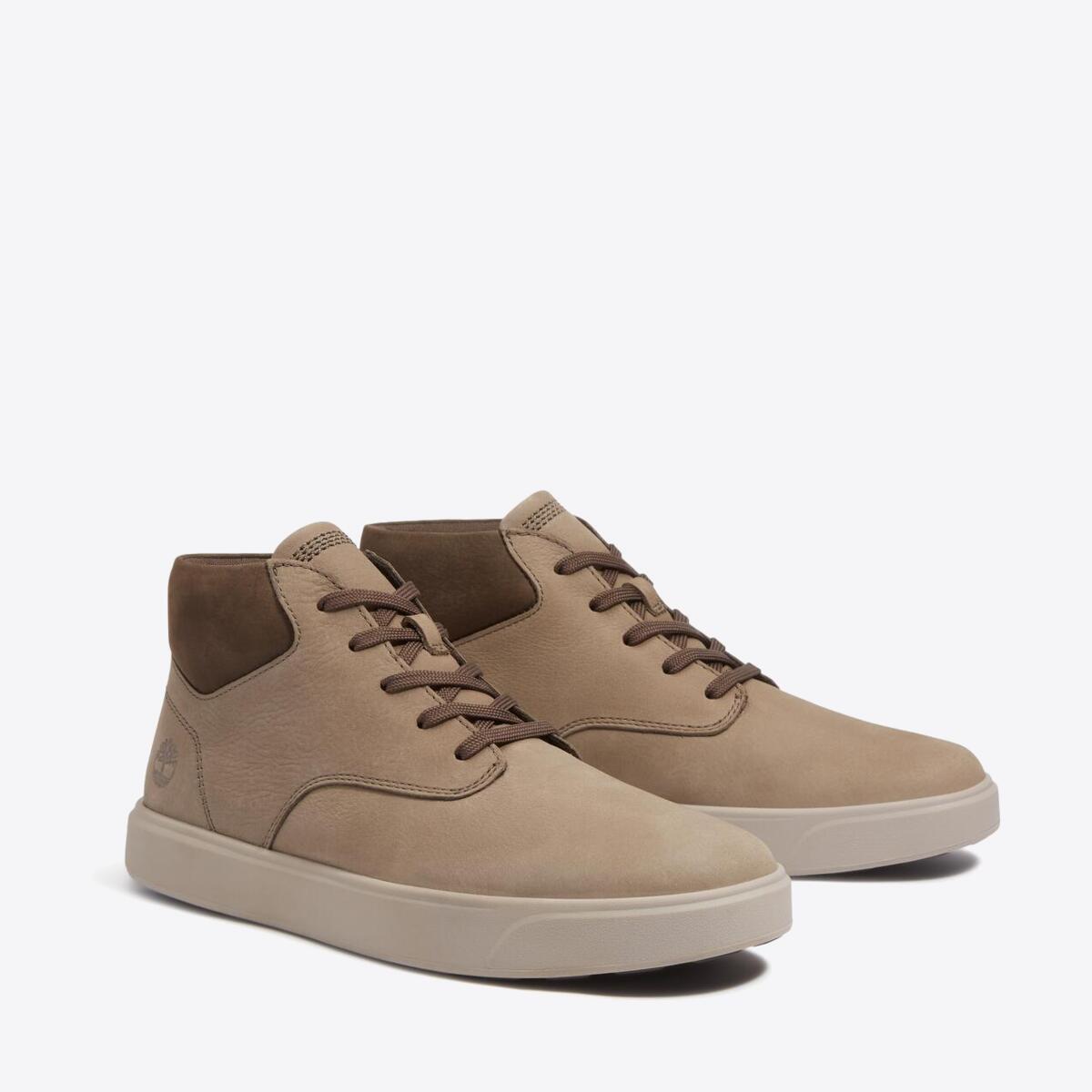 TIMBERLAND Mens Emerson Street Mid Mid Grey Nubuck/Dark Brown - Image 3