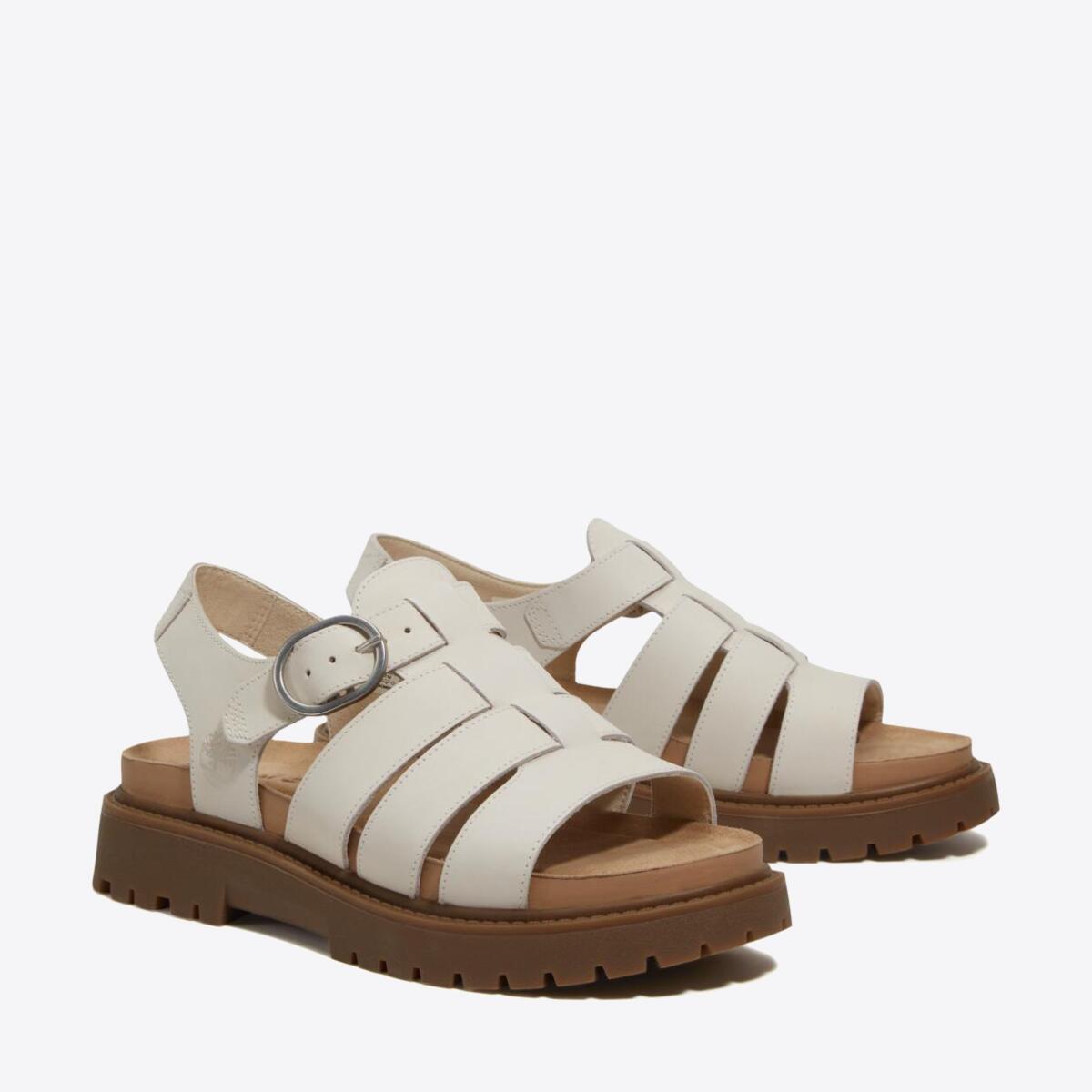 TIMBERLAND Womens Clairemont Way Sandal Natural Nubuck - Image 4