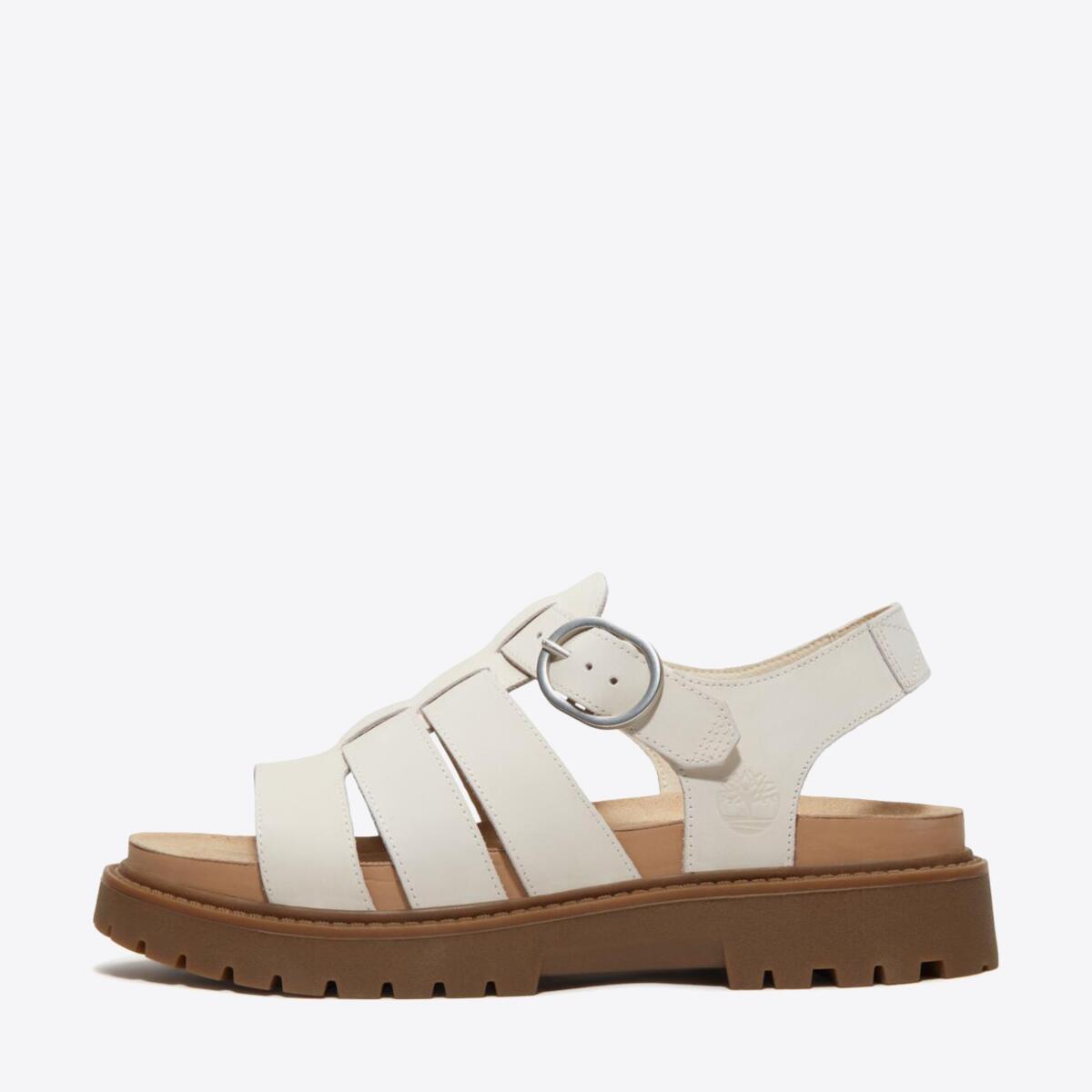 TIMBERLAND Womens Clairemont Way Sandal Natural Nubuck - Image 6