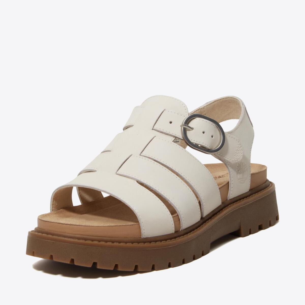 TIMBERLAND Womens Clairemont Way Sandal Natural Nubuck - Image 7