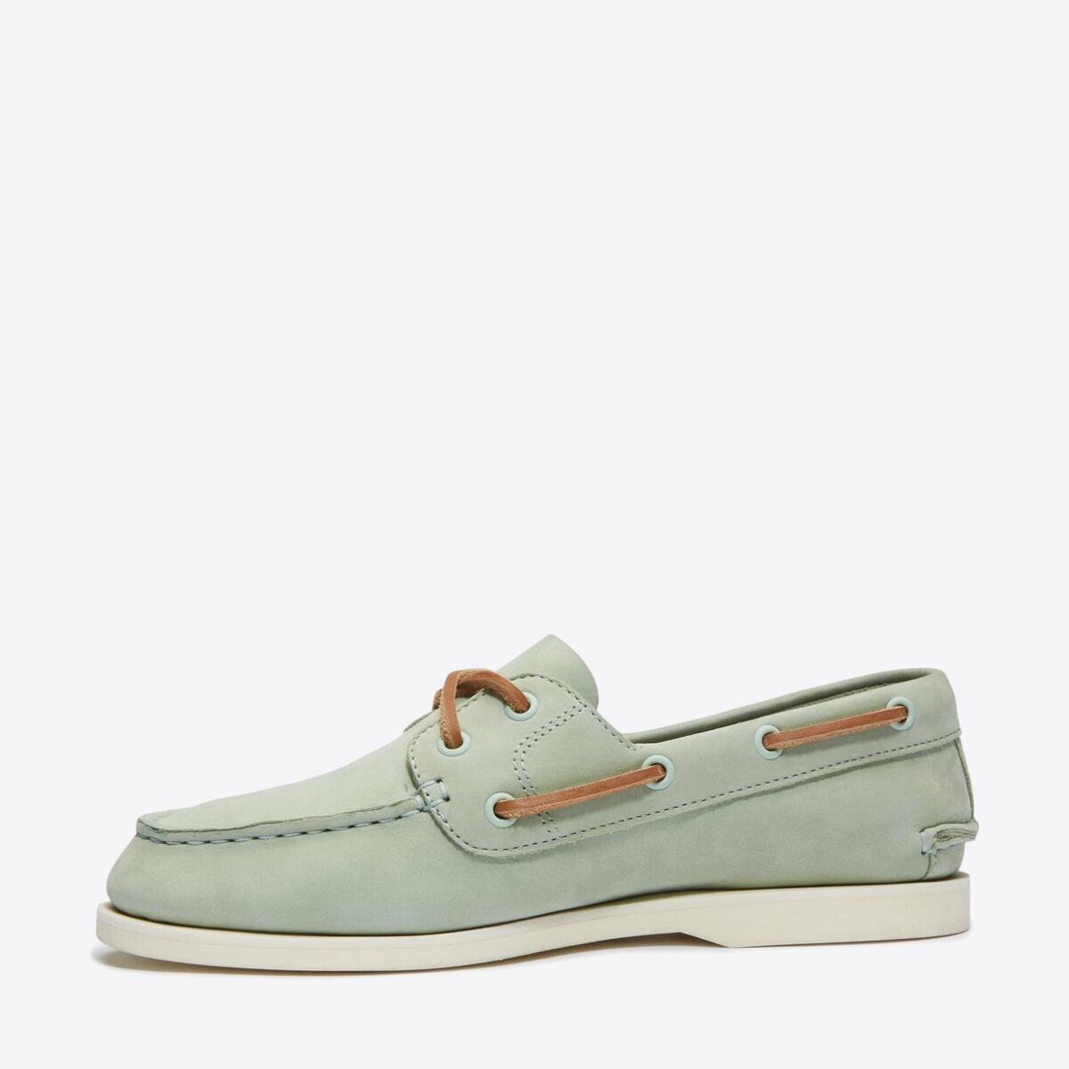TIMBERLAND Womens Classic 2-Eye Boat Shoe Light Green Nubuck - Image 6