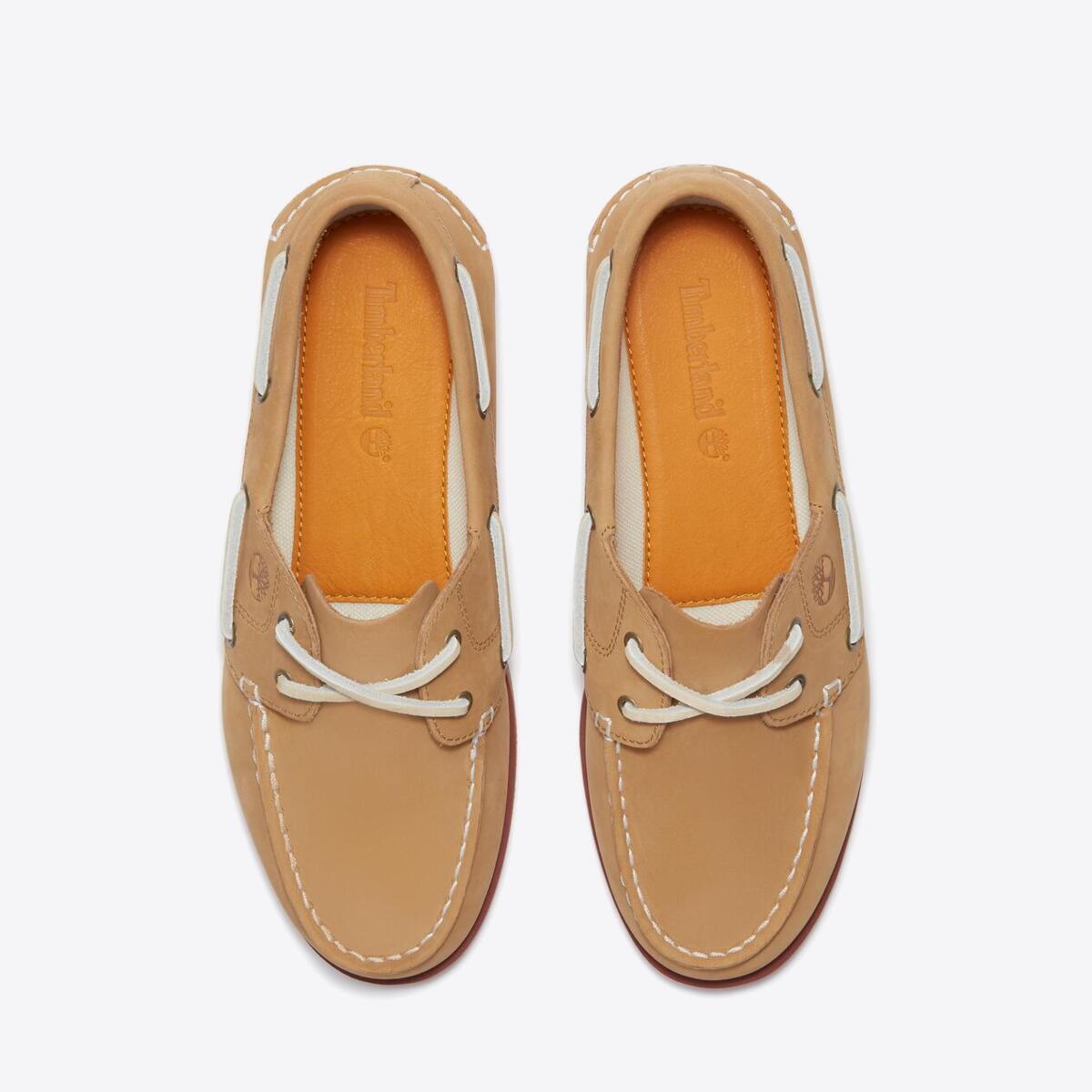 TIMBERLAND Womens Classic 2-Eye Boat Shoe Medium Beige Nubuck - Image 2