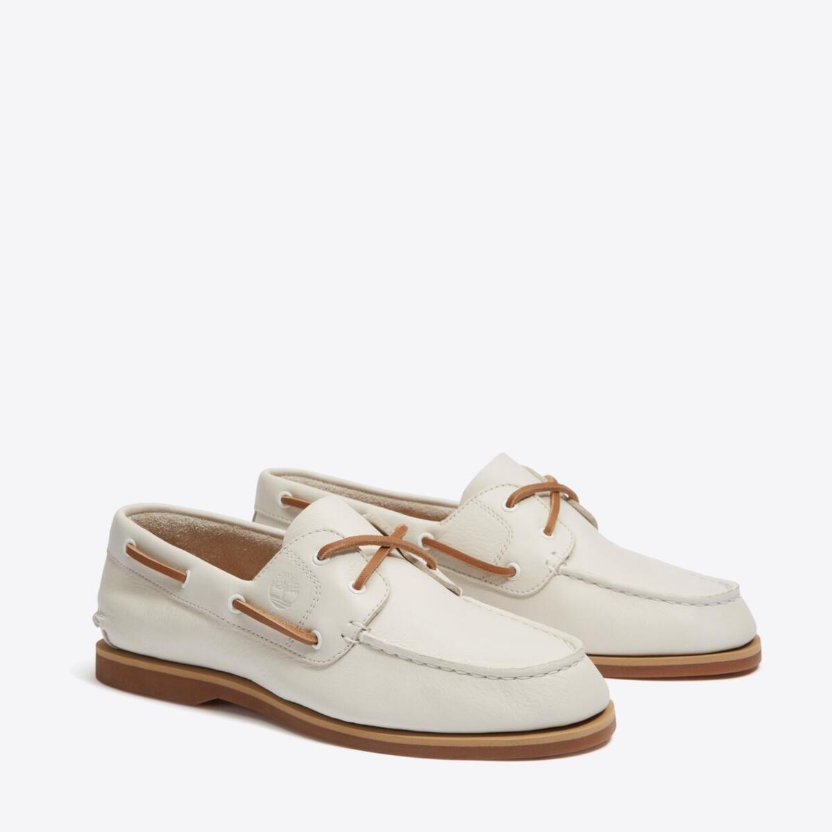 TIMBERLAND Womens Classic 2-Eye Boat Shoe Natural Full Grain - Image 4