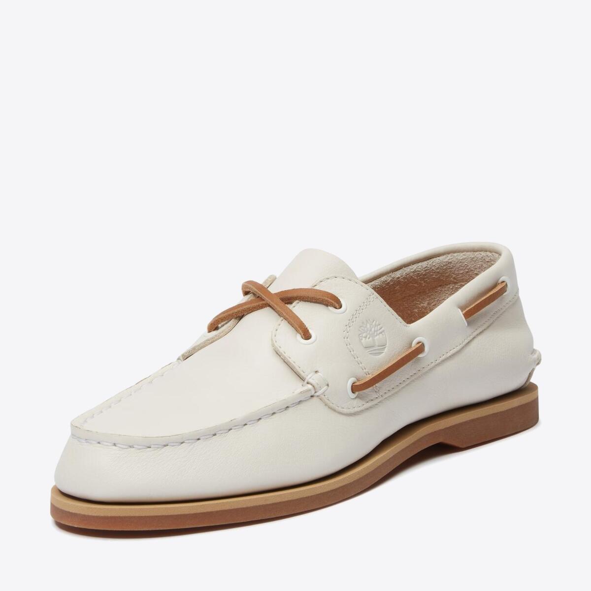 TIMBERLAND Womens Classic 2-Eye Boat Shoe Natural Full Grain - Image 8