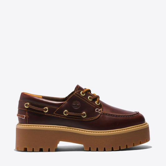 TIMBERLAND Womens Stone Street 3-Eye Lug  Burgundy Full Grain - Image 1