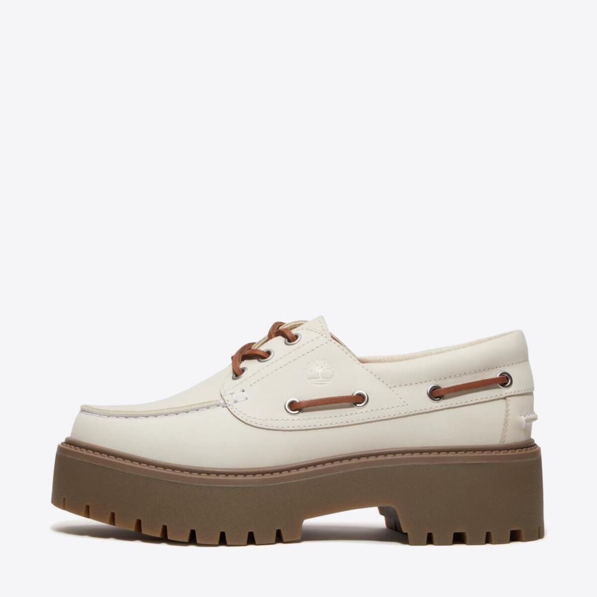TIMBERLAND Womens Stone Street 3-Eye Lug Natural Nubuck - Image 7