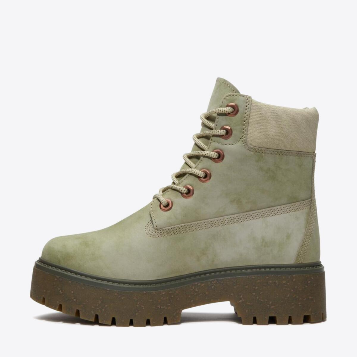 TIMBERLAND Womens Stone Street 6-Inch Waterproof Boot Light Green Nubuck - Image 6