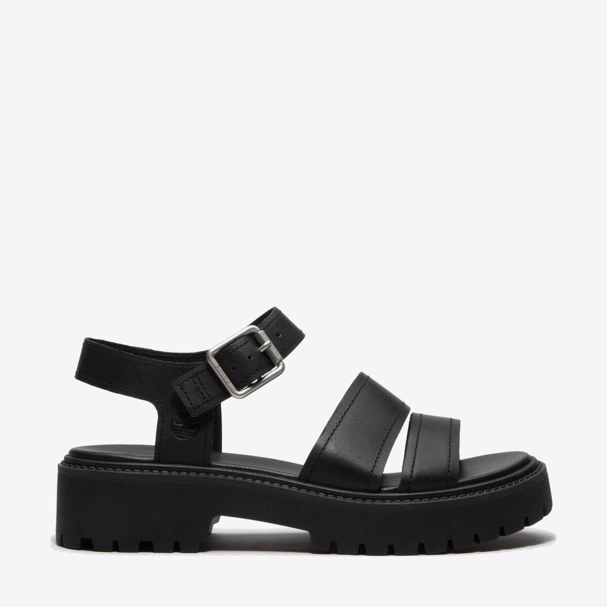 TIMBERLAND Womens Stone Street Sandal Black Full Grain - Image 1