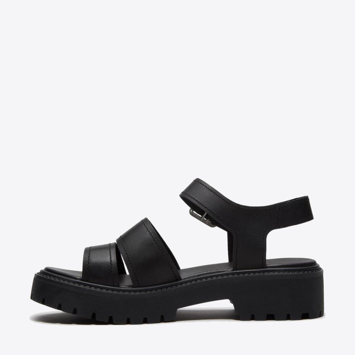 TIMBERLAND Womens Stone Street Sandal Black Full Grain - Image 6