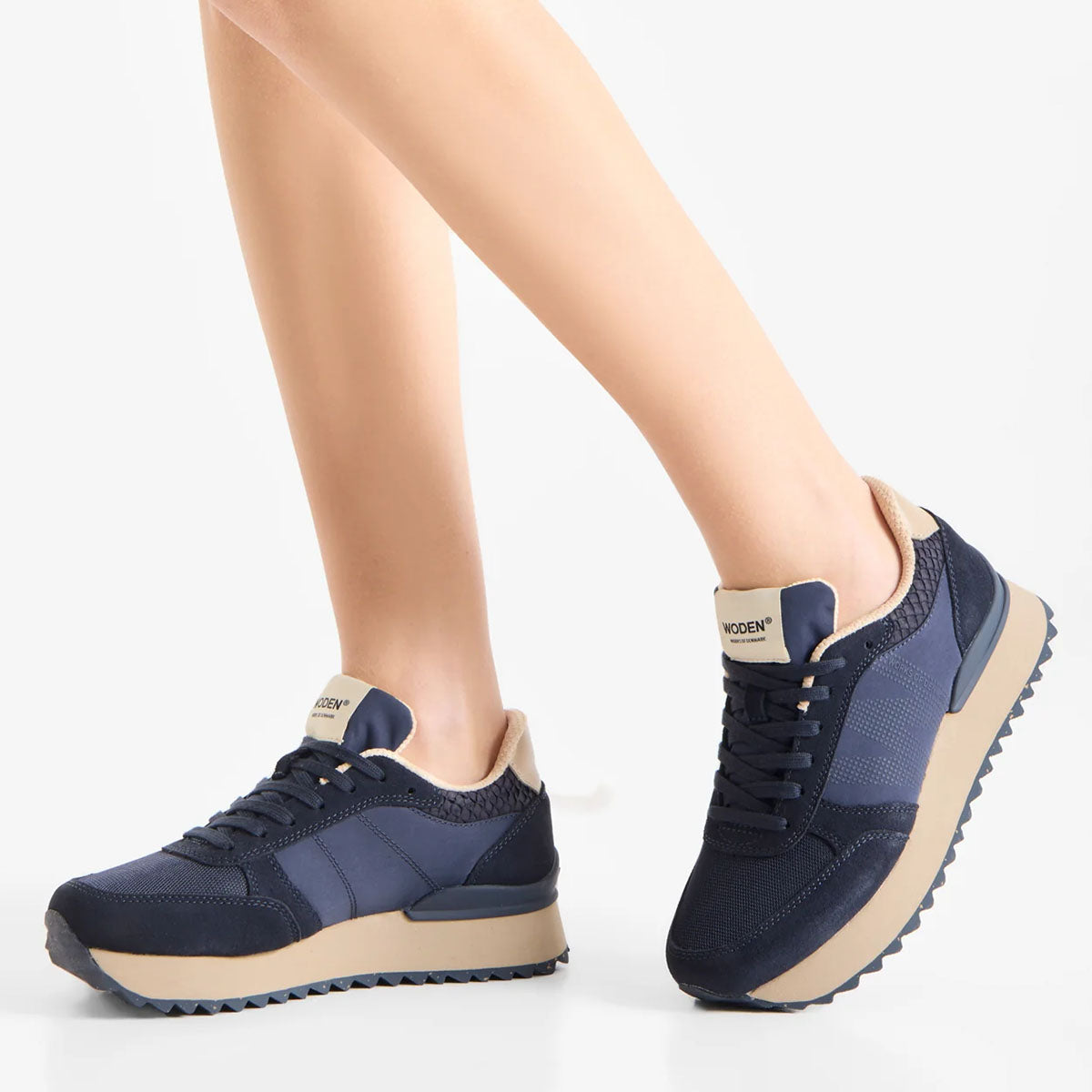 WODEN Ronja Plateau Dark Navy Multi - Image 0