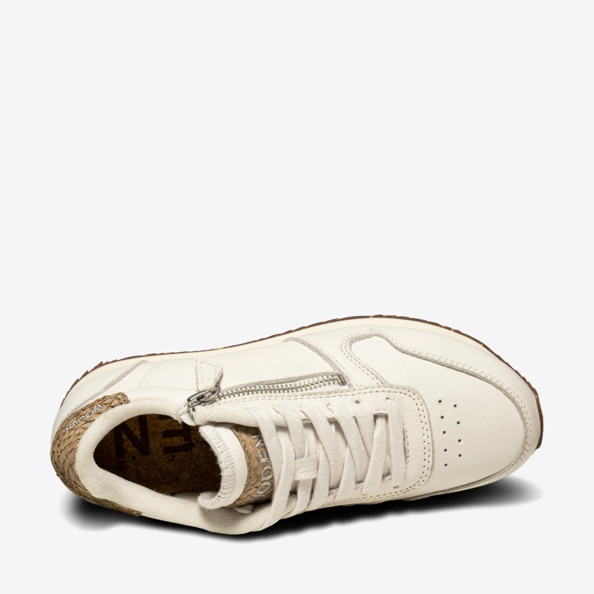 WODEN Ydun Zipper Leather Blanc de Blanc - Image 2